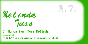 melinda tuss business card